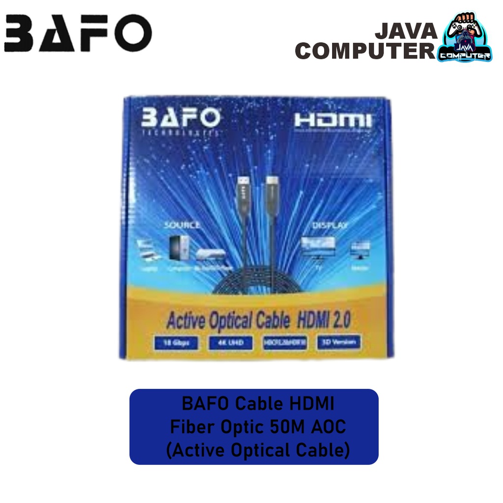 BAFO Cable HDMI Fiber Optic 50M AOC (Active Optical Cable)