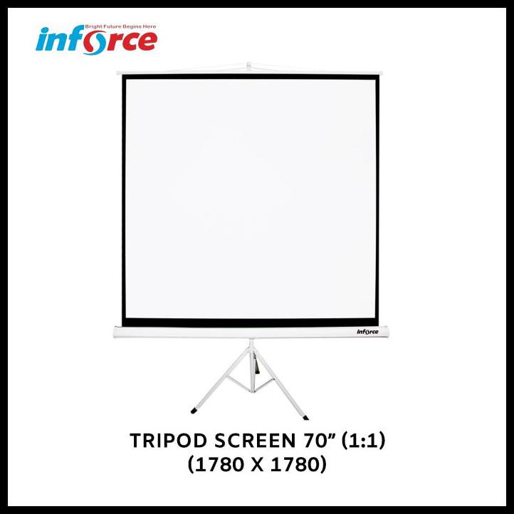 Inforce Layar Proyektor 70" Tripod 1:1 (1780x1780)