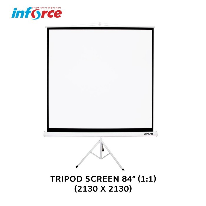 Inforce Layar Proyektor 84&quot; Tripod 1:1 (2130x2130)