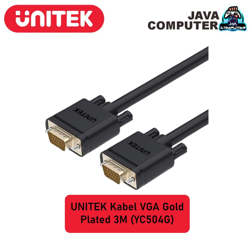 UNITEK Kabel VGA Gold Plated 3M (YC504G)