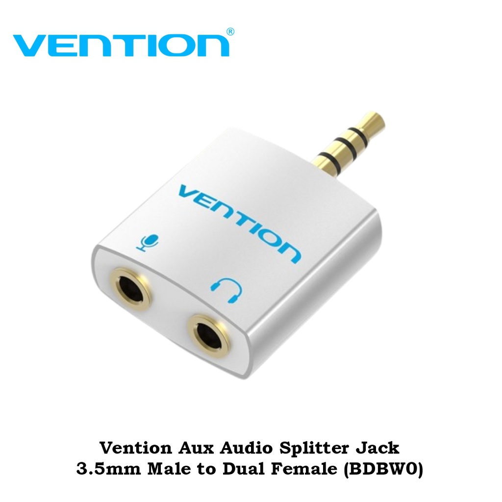 Vention Aux Audio Splitter Jack 3.5mm Male to Dual Female (BDBW0)