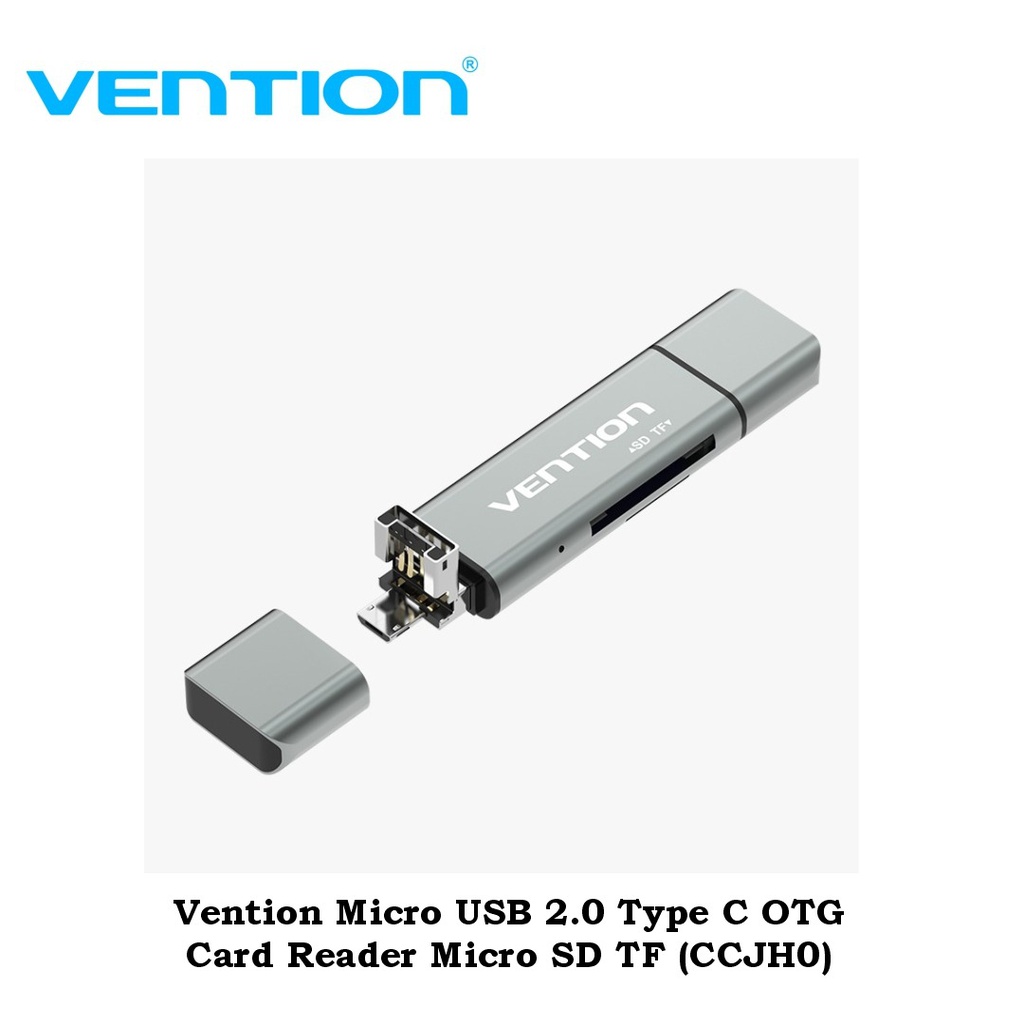 Vention Micro USB 2.0 Type C OTG Card Reader Micro SD TF (CCJH0)