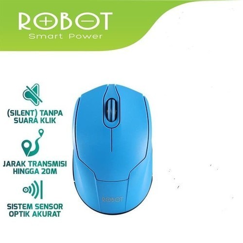 Robot Mouse Wireless Silent Key M310 Blue