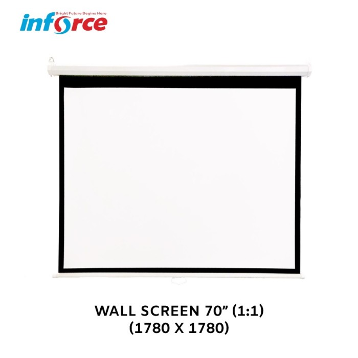 Inforce Layar Proyektor 70" Wall 1:1 (1780x1780)