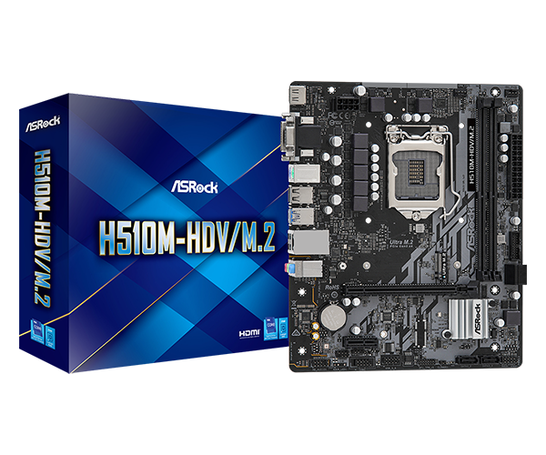 Asrock Motherboard H510M-HDV/M.2 LGA 1200