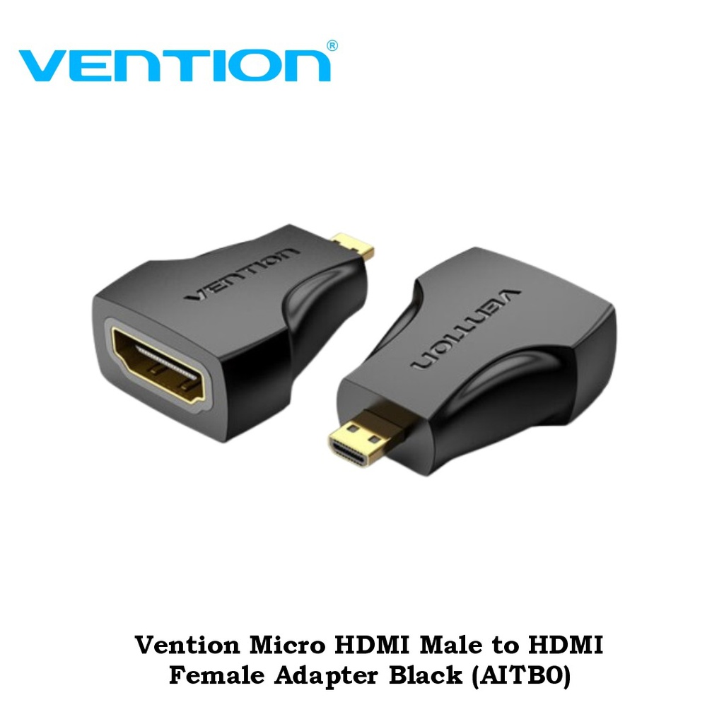 Vention Micro HDMI Male to HDMI Female Adapter Black (AITB0)