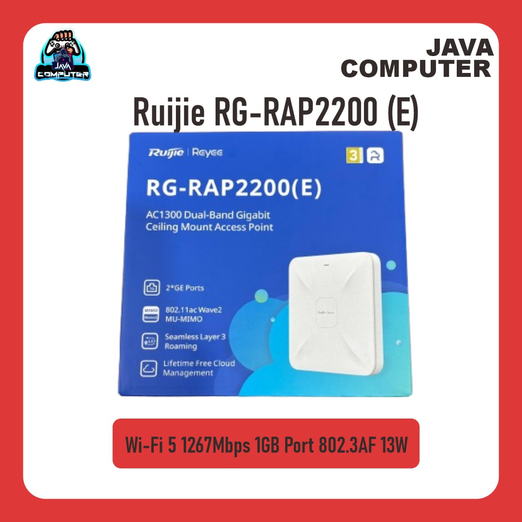 Ruijie RG-RAP2200 (E) Wi-Fi 5 1267Mbps 1GB Port 802.3AF 13W