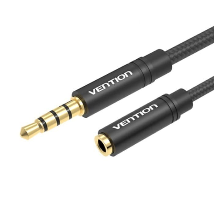 Vention Kabel Extension Aux Audio &amp; Mic 3.5mm Male to Female 2M (BHBBH)