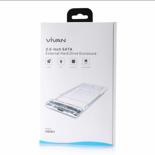 Vivan VSHD1 U3 2.5&quot; SATA USB 3.0 Enclosure Transparent