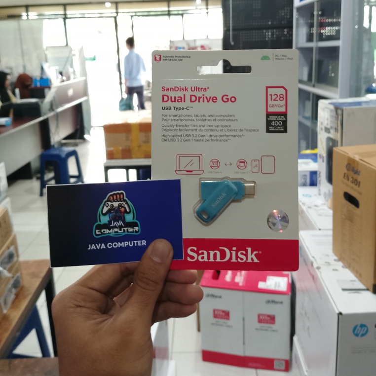 Sandisk FD Ultra Dual Drive Go 128GB 400Mb/s USB 3.1 Navy Blue OTG Type-C