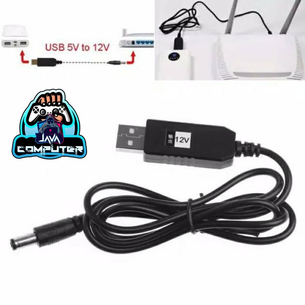 Step Up Cable USB 5V to 12V Jack DC 5.5x2.1MM For Router WIFI