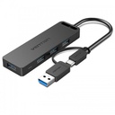 Vention USB Hub Type C 3.1 to USB-A 3.0 4 Port w/ USB A Adapter (CHTBB)