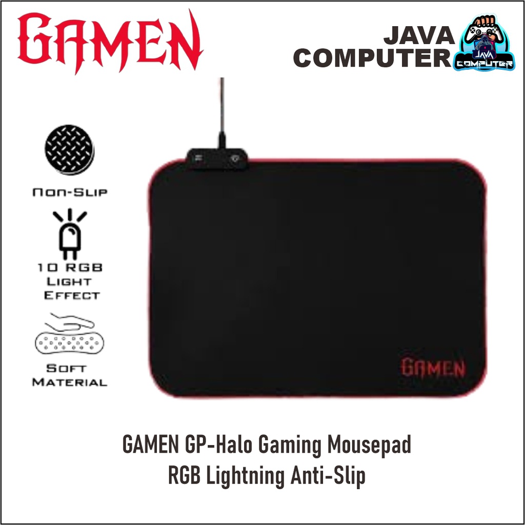 GAMEN GP-Halo Gaming Mousepad RGB Lightning Anti-Slip