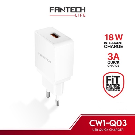 [CHGR-0004] Fantech Adaptor 18W USB-A Quick Charge 3.0 (CW1-Q03)