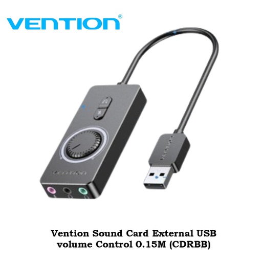 [ACC-0399] Vention Sound Card External USB Volume Control 0.15M (CDRBB)