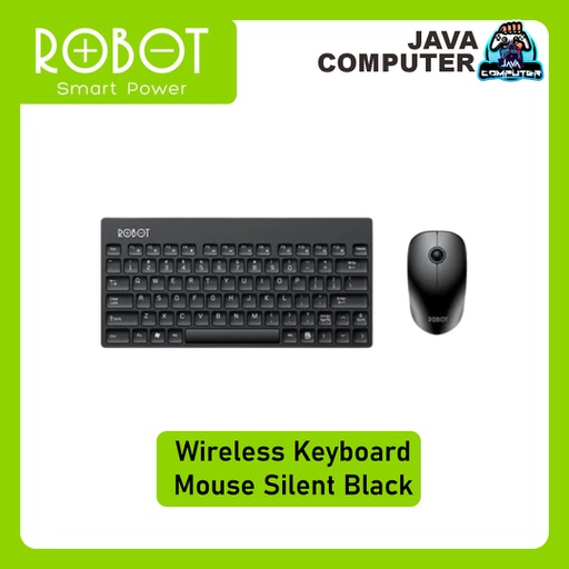 [KEYMO-0126] Robot KM3000 Wireless Keyboard And Mouse Silent Black