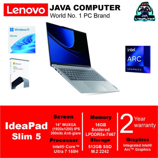 [LAPTOP-0681] Lenovo IdeaPad Slim 5 14IMH9 2MID ULTRA 7 155H/16/512/W11+OHS/14&quot;