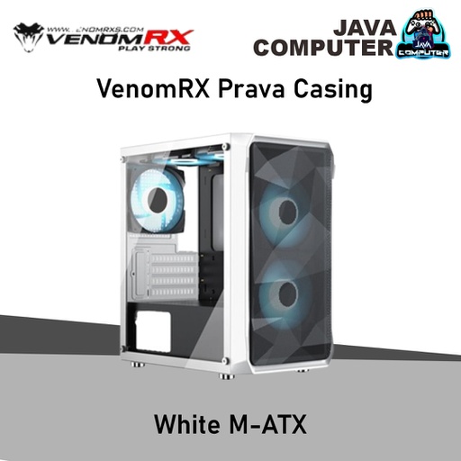 [CASE-0093] VenomRX Prava Casing White M-ATX