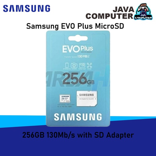 [MC-0048] Samsung EVO Plus MicroSD 256GB 130Mb/s with SD Adapter