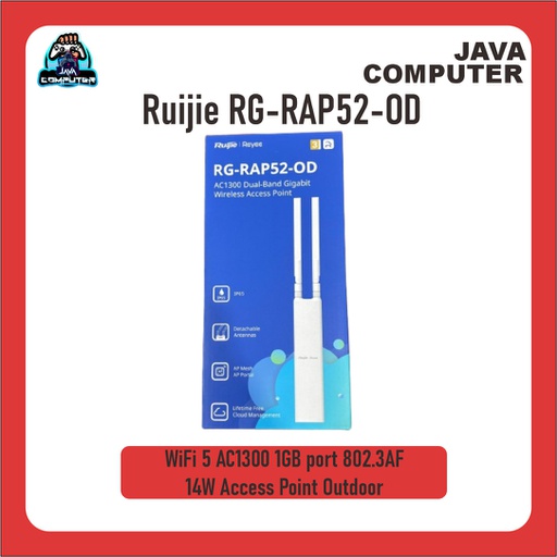 [NET-0423] Ruijie RG-RAP52-OD WiFi 5 AC1300 1GB port 802.3AF 14W Access Point