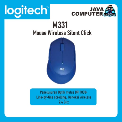 [KEYMO-0139] Logitech Mouse M331 Wireless Silent Click Blue