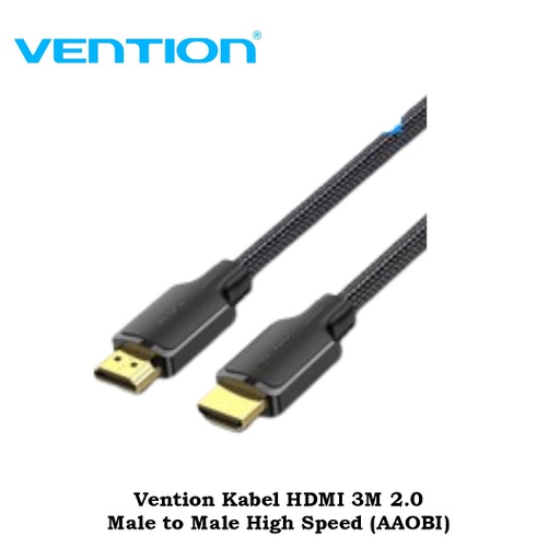 [CBL-0333] Vention Kabel HDMI 3M 2.0 Male to Male High Speed (AAOBI)