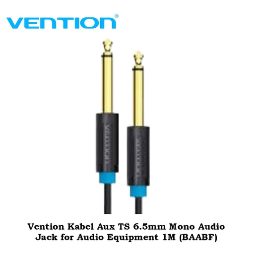 [ACC-0437] Vention Kabel Aux TS 6.5mm Mono Audio Jack for Audio Equipment 1M (BAABF)