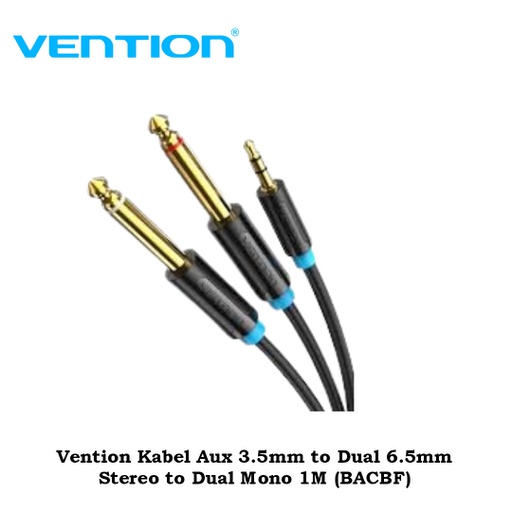 [ACC-0440] Vention Kabel Aux 3.5mm to Dual 6.5mm Stereo to Dual Mono 1M (BACBF)