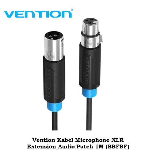 [CBL-0338] Vention Kabel Microphone XLR Extension Audio Patch 1M (BBFBF)