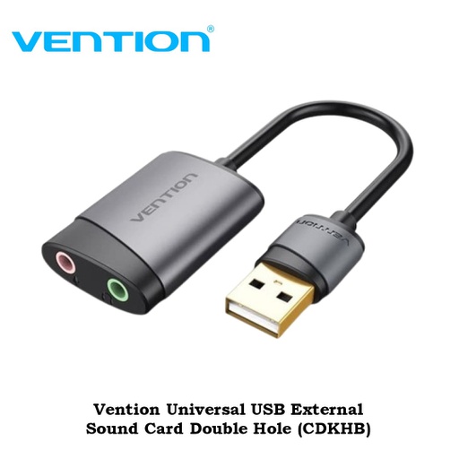 [ACC-0443] Vention Universal USB External Sound Card Double Hole (CDKHB)