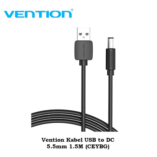 [CBL-0343] Vention Kabel USB to DC 5.5mm 1.5M (CEYBG)