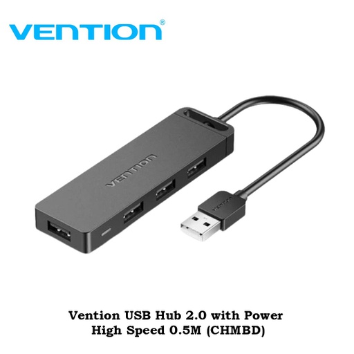 [ACC-0448] Vention USB Hub 2.0 with Power High Speed 0.5M (CHMBD)