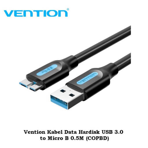 [CBL-0354] Vention Kabel Data Hardisk USB 3.0 to Micro B 0.5M (COPBD)
