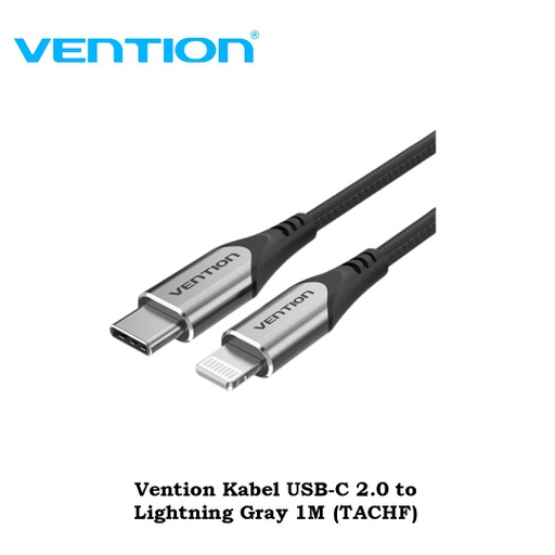 [CBL-0376] Vention Kabel USB Type C to Lightning Gray 1M 2.0 (TACHF)