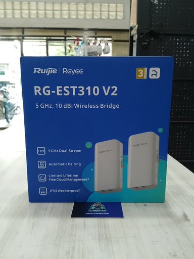 [NET-0437] Ruijie RG-EST310 V2, 5GHz Dual-stream 802.11ac 1KM Wireless Bridge