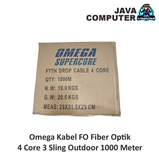 [NET-0438] Omega Kabel FO Fiber Optik 4 Core 3 Sling Outdoor 1000 Meter