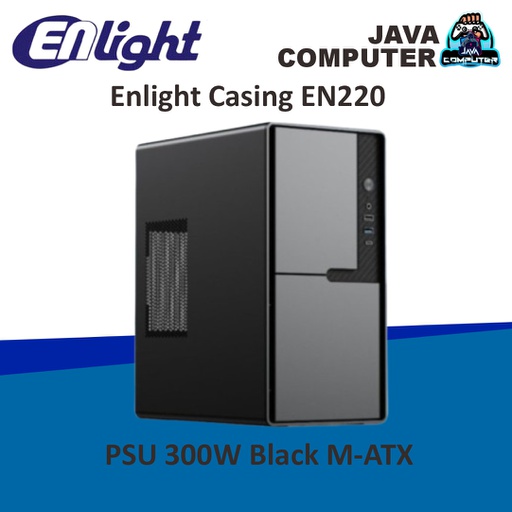 [CASE-0103] Enlight Casing EN220 PSU 300W Black M-ATX