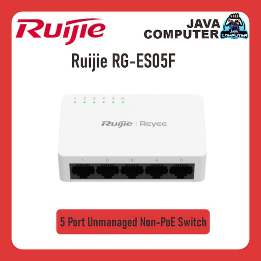 [NET-0444] Ruijie RG-ES05F 5 Port Unmanaged Non-PoE Switch