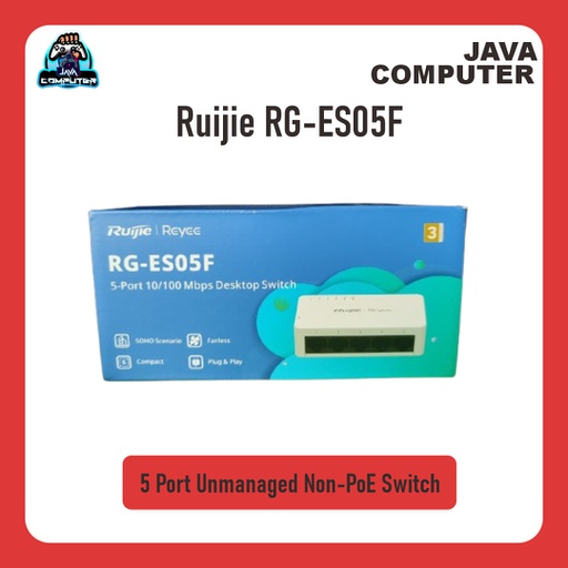 [NET-0444] Ruijie RG-ES05F 5 Port Unmanaged Non-PoE Switch