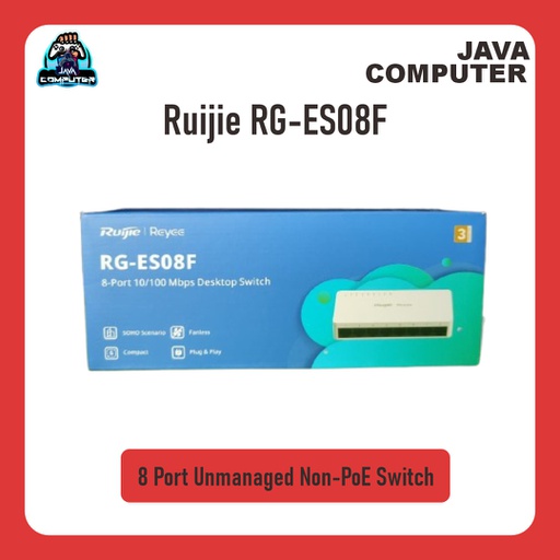 [NET-0445] Ruijie RG-ES08F 8 Port Unmanaged Non-PoE Switch