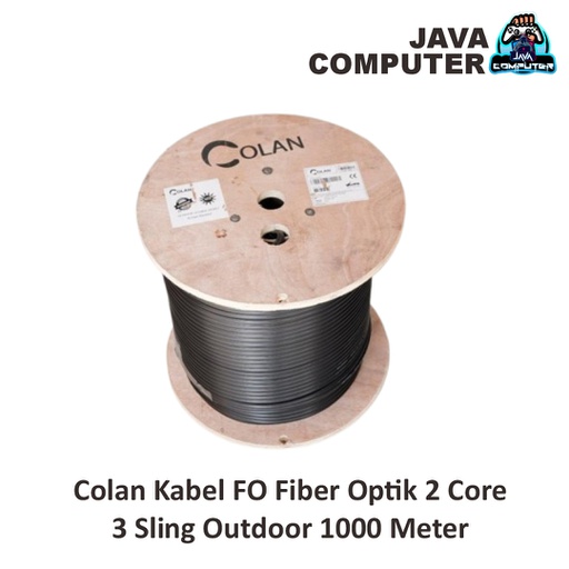[NET-0449] Colan Kabel FO Fiber Optik 2 Core 3 Sling Outdoor 1000 Meter