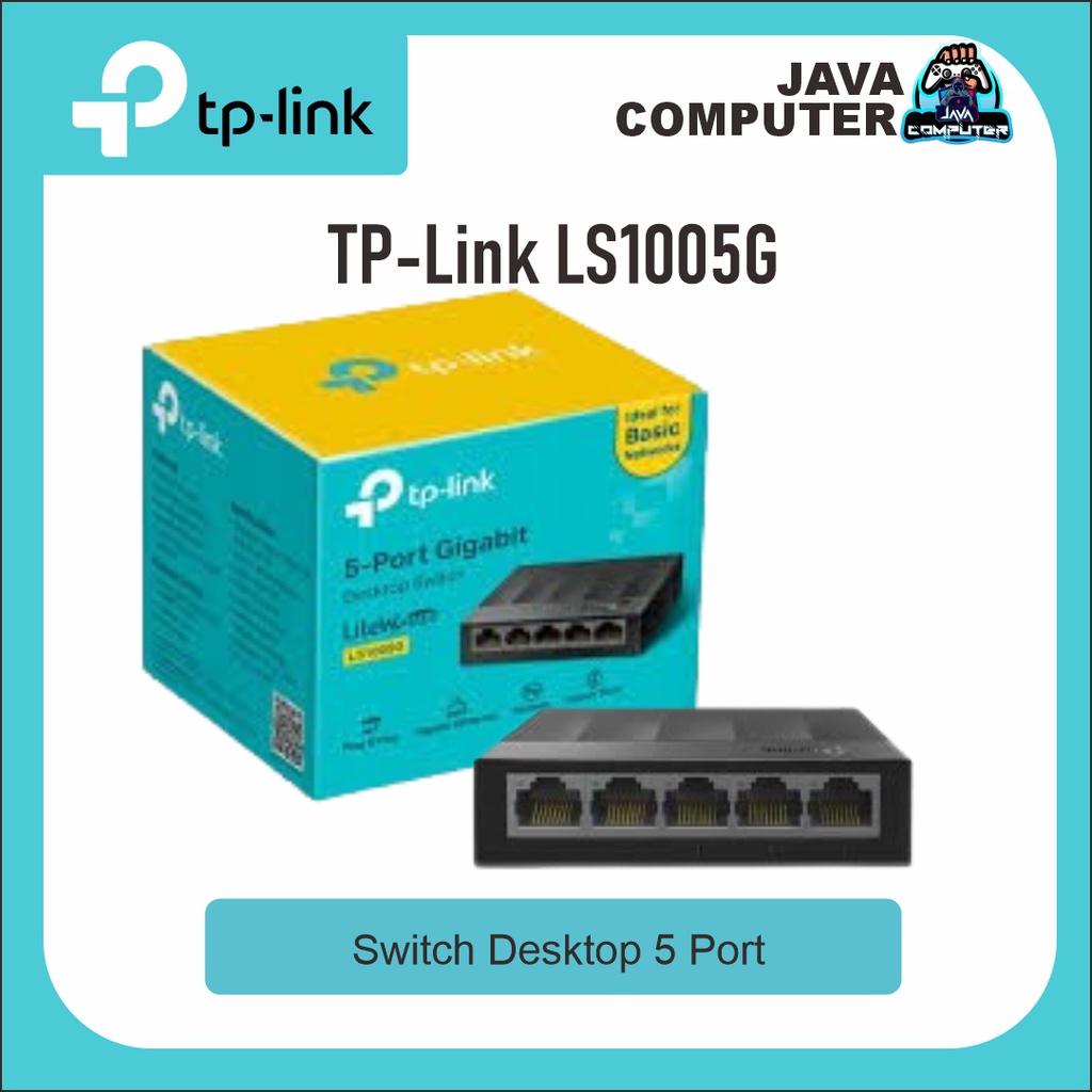 TP-Link LS1005G Switch Desktop 5 Port | Java Computer Samarinda