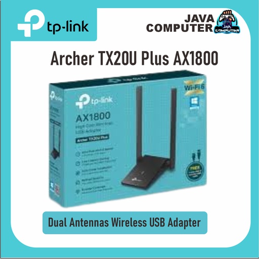 [NET-0466] Tp-Link Archer TX20U Plus AX1800 Dual Antennas Wireless USB Adapter