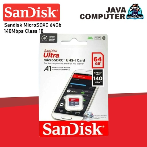 [MC-0052] Sandisk MicroSDXC 64Gb 140Mbps Class 10