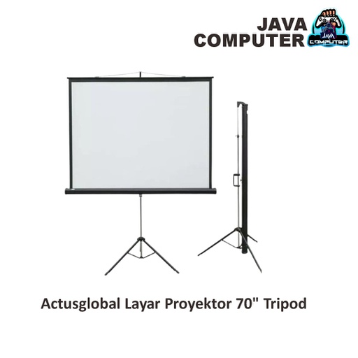 [PROYEKTOR-0127] Actusglobal Layar Proyektor 70" Tripod