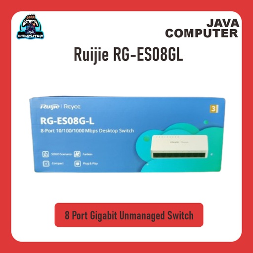 [NET-0482] Ruijie RG-ES08GL 8 Port Gigabit Unmanaged Switch