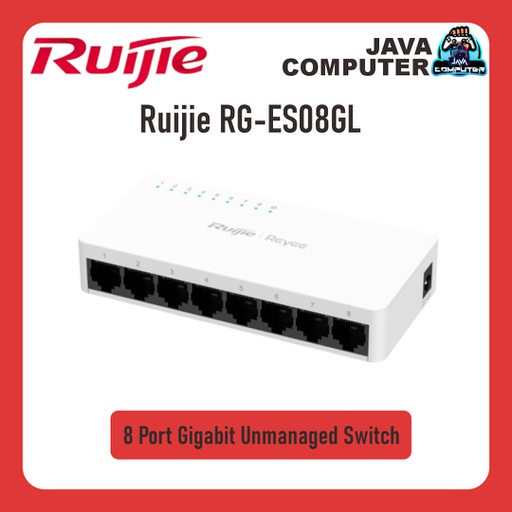 [NET-0482] Ruijie RG-ES08GL 8 Port Gigabit Unmanaged Switch