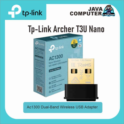 [NET-0484] Tp-Link Archer T3U Nano AC1300 Dual-Band Wireless USB Adapter