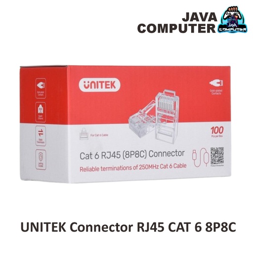 [NET-0489] UNITEK Connector RJ45 CAT 6 8P8C