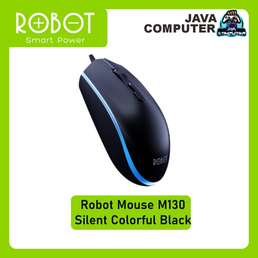 [KEYMO-0174] Robot Mouse M130 Silent Colorful Black